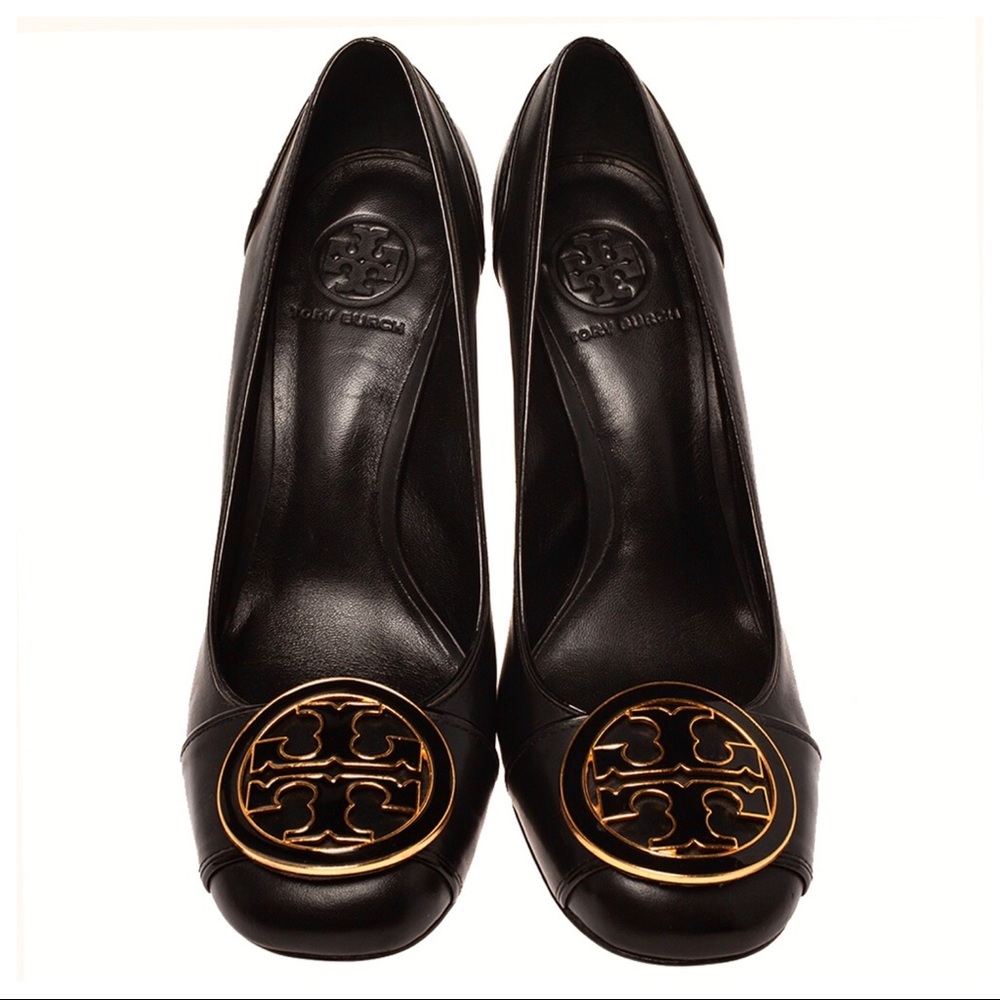 Tory Burch Maddie Block Heel Pump Dark Brown